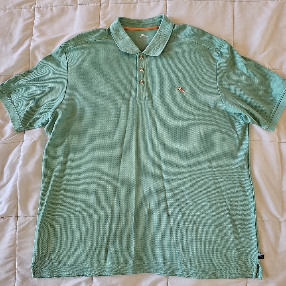 Tommy Bahama Limited Edition Emfielder Polo Size XXL Light green
